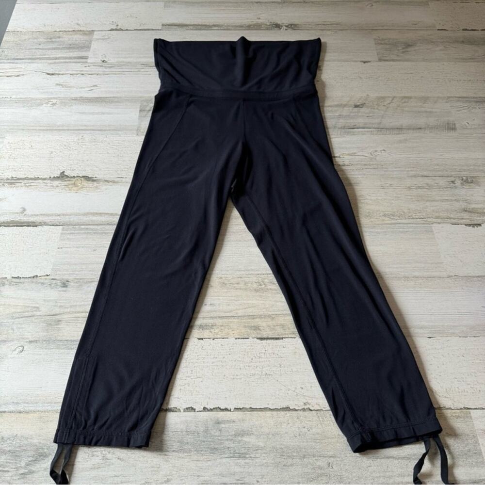 🍁 Sweaty Betty Maternity Cropped Leggings Ruched Ankle‎ Tight Black Small